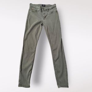 Women's Hudson Natalie Super Skinny Jeans, Mid Rise - Army Green, Size 27